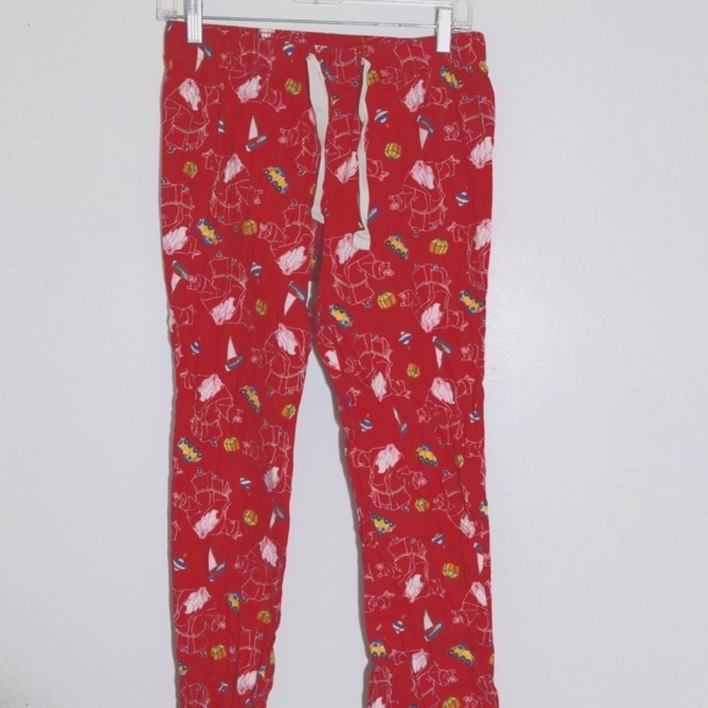 NWOT Old Navy printed flannel pajama pants, size XS, Red Santa Clause